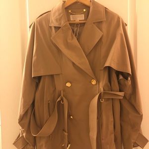 Michael Kors brand new sateen trench coat M